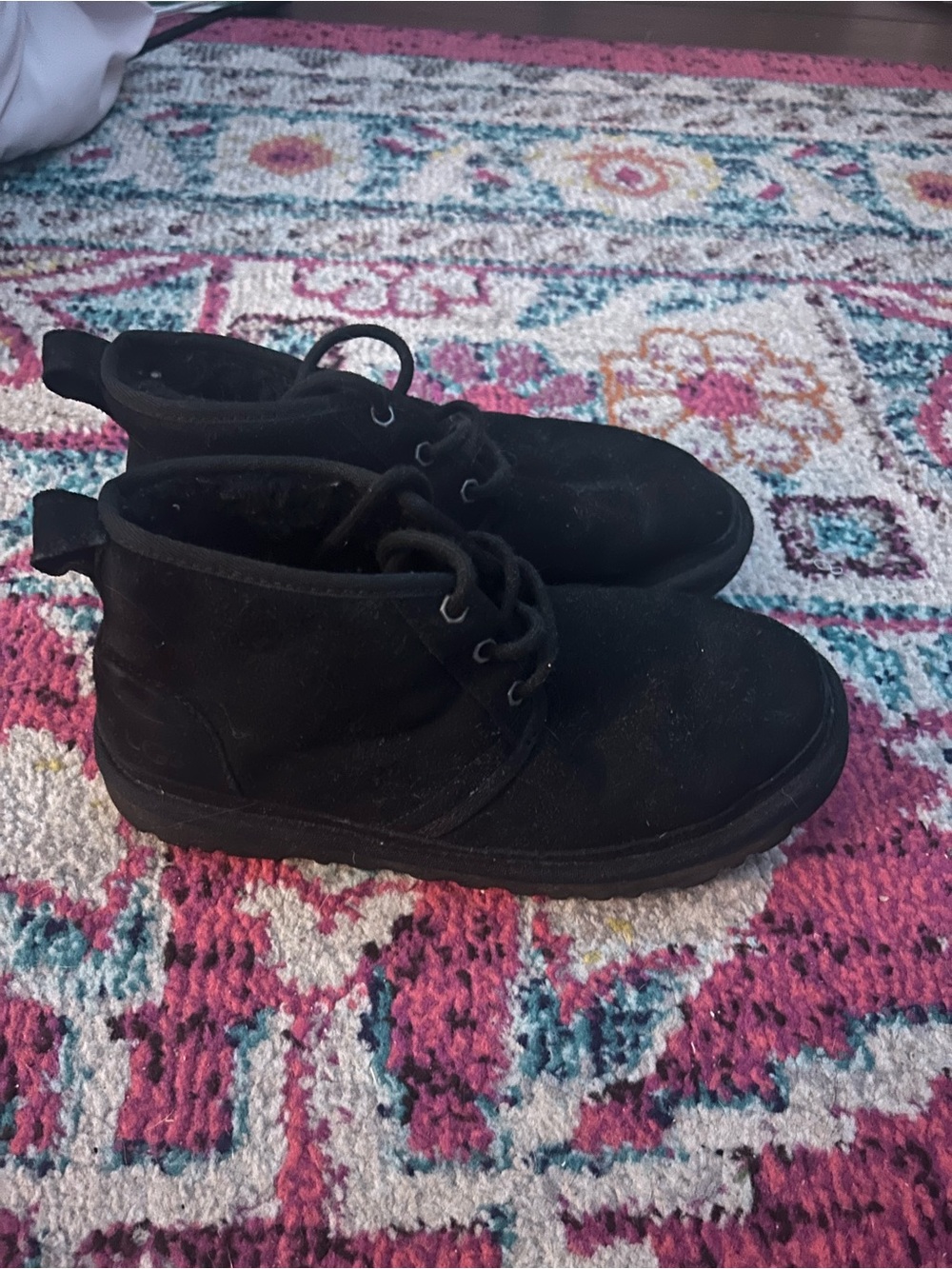 UGG Black Suede Neumel Booties
